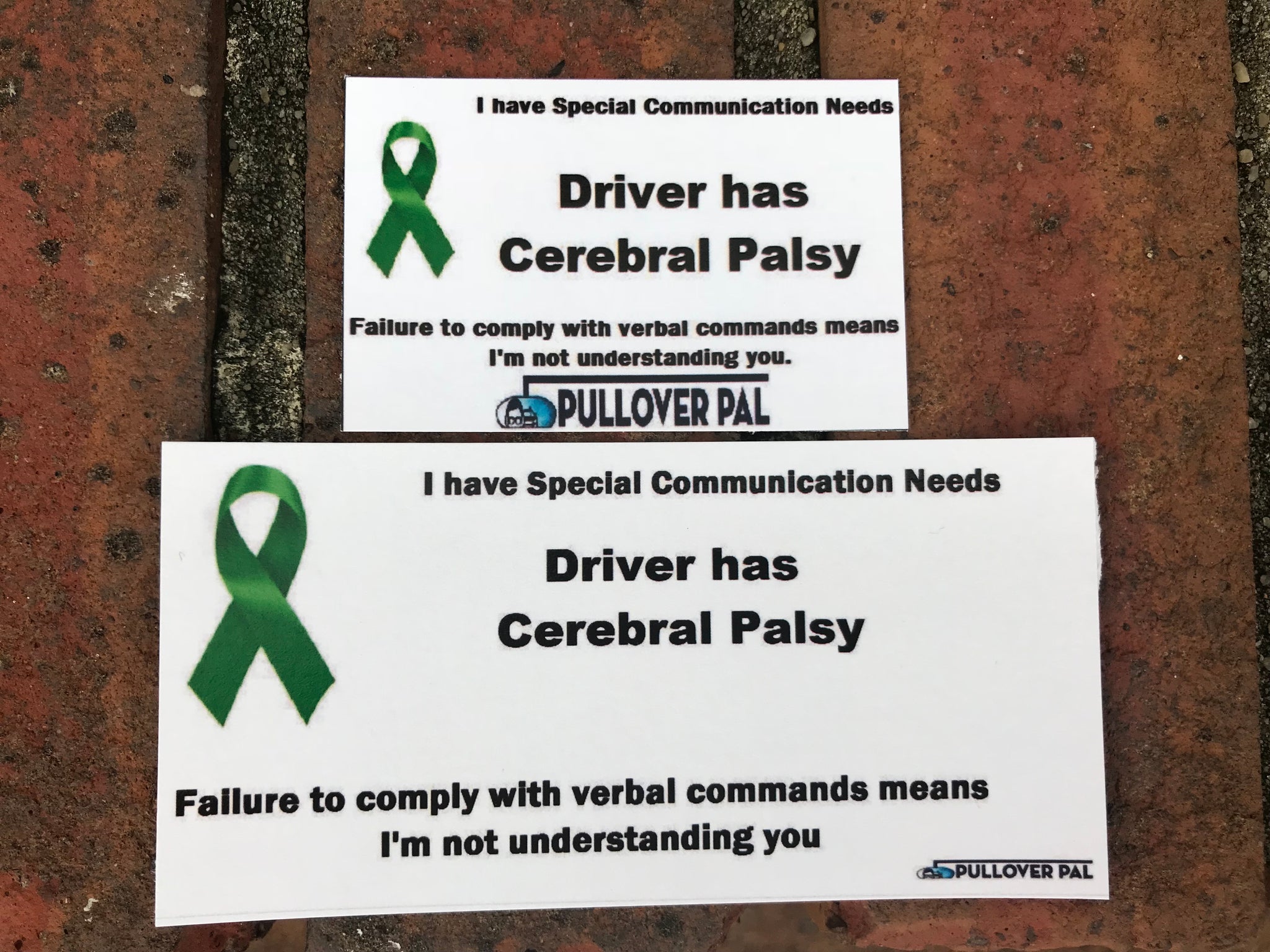 Driver Has Cerebral Palsy (Card Only)