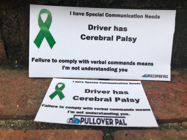 Driver Has Cerebral Palsy (Card Only)