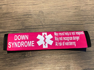 Black & Hot Pink Seat Belt Cover ( Down Syndrome)