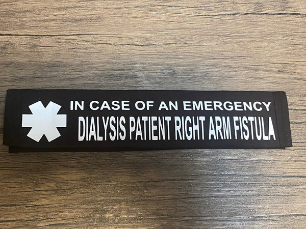 Pullover Pal Black Seat Belt Cover (Dialysis Patient, Deaf Dialysis Patient, Left & Right Arm No Needles or BP, Transplant Patient,Dialysis Left Arm Fistula,Dialysis/Pacemaker/Defibrillator, & Diabetic/Dialysis