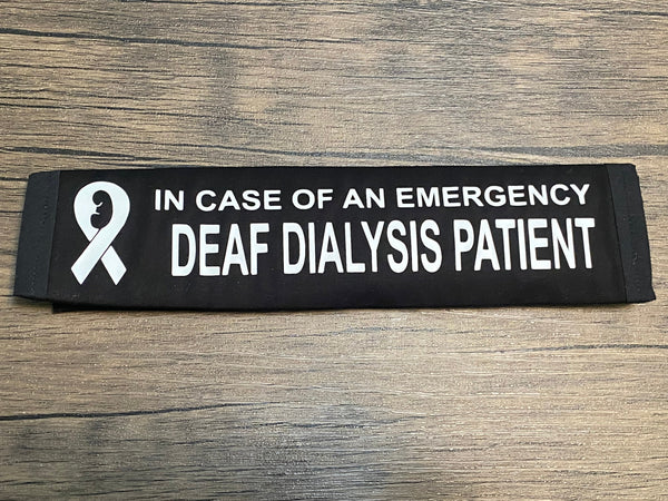 Pullover Pal Black Seat Belt Cover (Dialysis Patient, Deaf Dialysis Patient, Left & Right Arm No Needles or BP, Transplant Patient,Dialysis Left Arm Fistula,Dialysis/Pacemaker/Defibrillator, & Diabetic/Dialysis