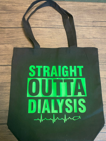 Pullover Pal Black Large & Medium tote Bags for Dialysis Patients