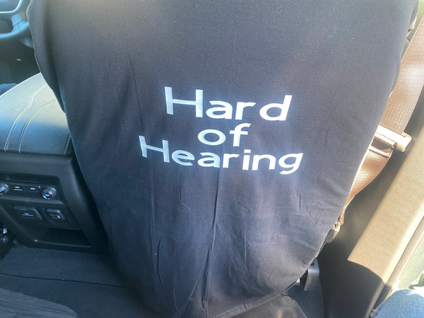 Pullover Pal Car Seat T-Shirt Cover for Drivers ( I am Deaf Driver & Hard of Hearing)