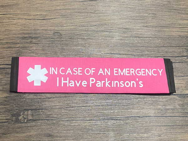 Black & Hot Pink Seat Belt Cover (Parkinsons)