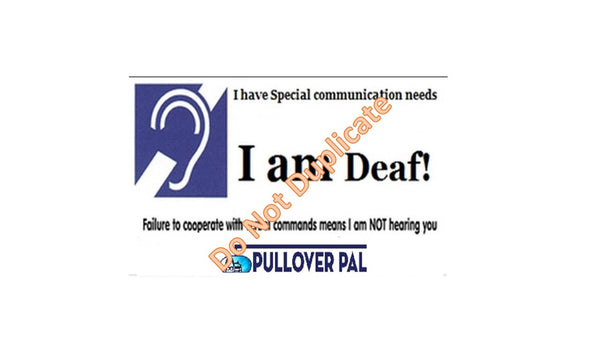 Driver is Deaf Card / I am Deaf Card (Card Only)